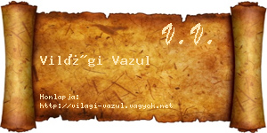 Világi Vazul névjegykártya